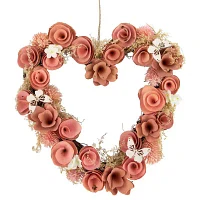 Northlight Rose Heart Spring Wreath