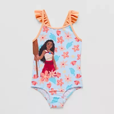 Disney Collection Little & Big Girls Moana One Piece Swimsuit
