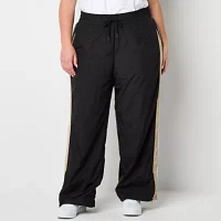 Xersion Womens Plus Woven High Rise Straight Track Pant