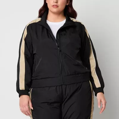 Xersion Womens Plus Woven Lightweight Track Jacket