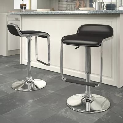 Adjustable Bar Stools with Footrests- Set of 2