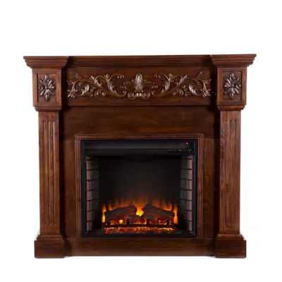 Carved Electric Fireplace