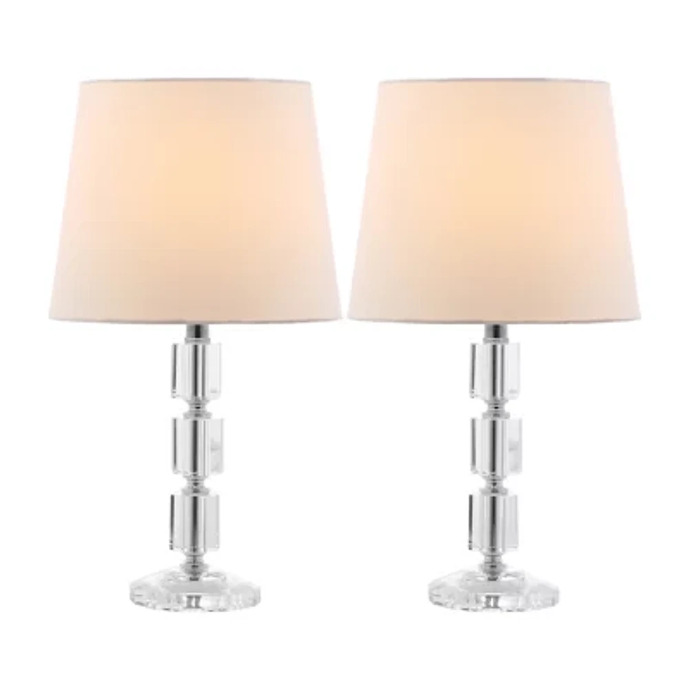 Oblong Crystal Cube Lamp- Set of 2