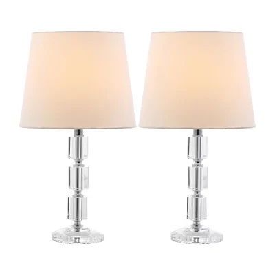 Oblong Crystal Cube Lamp- Set of 2