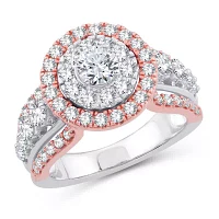 Womens / CT. T.W. Natural White Diamond 10K Gold Rose Round Engagement Ring