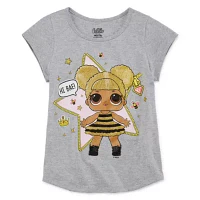 Little & Big Girls Round Neck Short Sleeve LOL Graphic T-Shirt