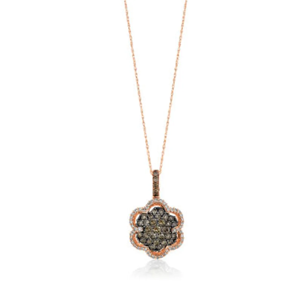 Le Vian® Grand Sample Sale™ Chocolate Diamonds® & Vanilla Diamonds® Pendant set in 14K Strawberry Gold®