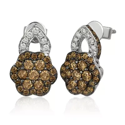 LIMITED QUANTITIES Le Vian Grand Sample Sale™ Chocolate Diamonds® & Vanilla Diamonds® Earrings set in 14K Vanilla Gold