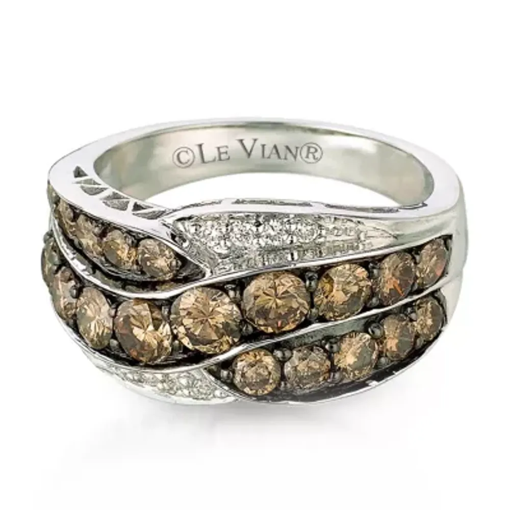 Le Vian® Grand Sample Sale™ Chocolate Diamonds® & Vanilla Diamonds® Ring set in 14K Vanilla Gold