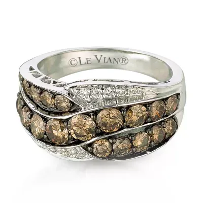 LIMITED QUANTITIES Le Vian Grand Sample Sale™ Chocolate Diamonds® & Vanilla Diamonds® Ring set in 14K Vanilla Gold