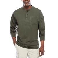 Smiths Workwear Mens Long Sleeve Regular Fit Henley Shirt