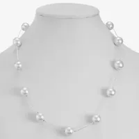 Monet Jewelry Simulated Pearl 17 Inch Collar Necklace