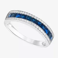 1/4 CT. T.W. Genuine Blue Sapphire Anniversary Wedding Band