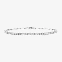 1/ CT. T.W. Natural White Diamond Sterling Silver Inch Tennis Bracelet