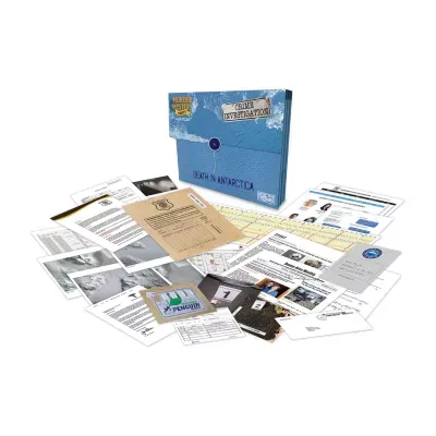 University Games Murder Mystery Party Case Files: Death In Antarctica Board Game