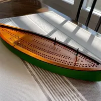 Areyougame.Com Canoe Cribbage Board Game