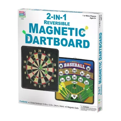 Areyougame.Com 2-In-1 Reversible Magnetic Dartboard