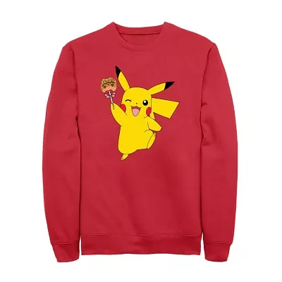 Mens Crew Neck Long Sleeve Pokeman Sweatshirt
