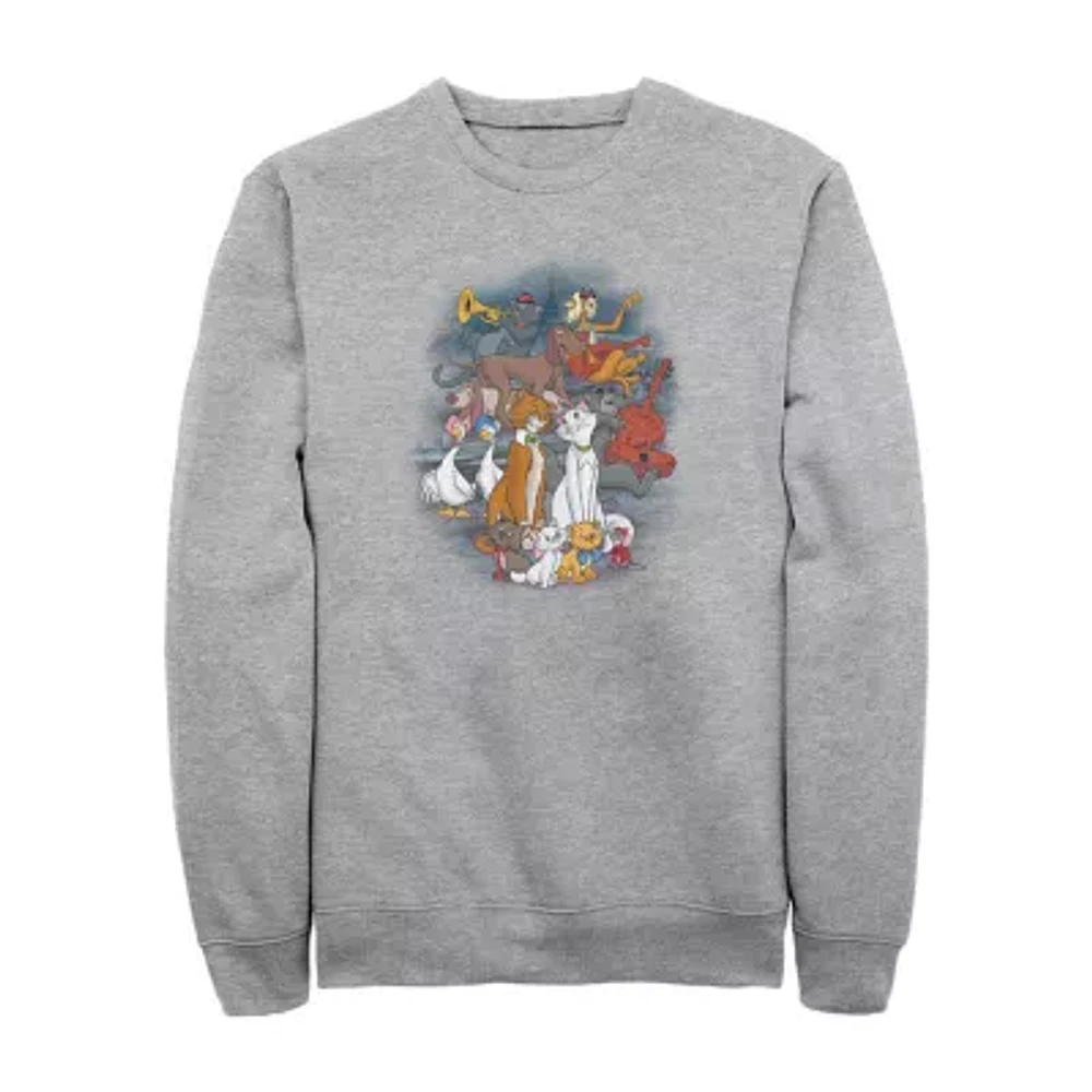 Mens Crew Neck Long Sleeve The Aristocats Sweatshirt