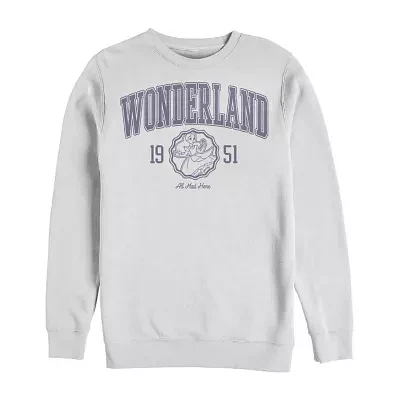Mens Crew Neck Long Sleeve Alice in Wonderland Sweatshirt