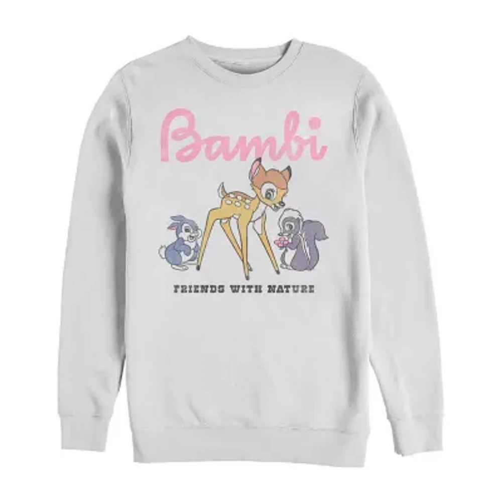 Mens Crew Neck Long Sleeve Bambi Sweatshirt