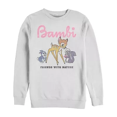 Mens Crew Neck Long Sleeve Bambi Sweatshirt