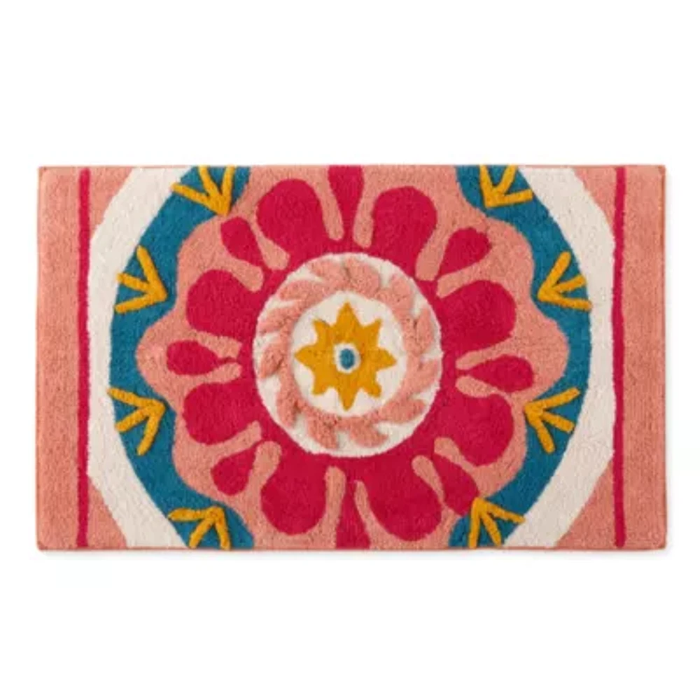 Distant Lands Warm Medallion Bath Rug