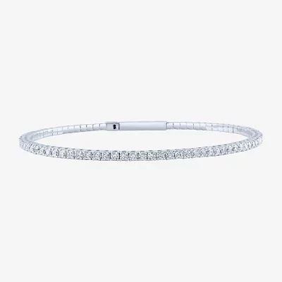 (H-I / Si2-I1) 2 CT. T.W. Lab Grown White Diamond 10K White Gold 6 3/4 Inch Tennis Bracelet