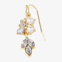 Bijoux Bar Delicates Crystal Simulated Pearl Drop Earrings