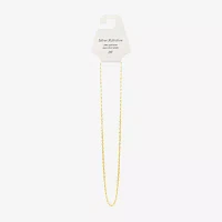 Silver Reflections 18K Gold Over Brass 20 Inch Bead Chain Necklace