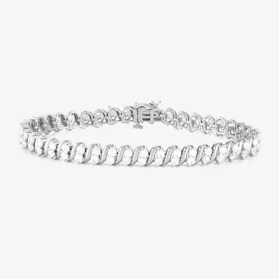 4 CT. T.W. Lab Grown White Diamond 10K White Gold 7.25 Inch Tennis Bracelet