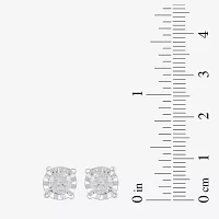 1 CT. T.W. Lab Grown White Diamond Sterling Silver Round Earring Set
