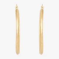 10K Gold 32.3mm Round Hoop Earrings