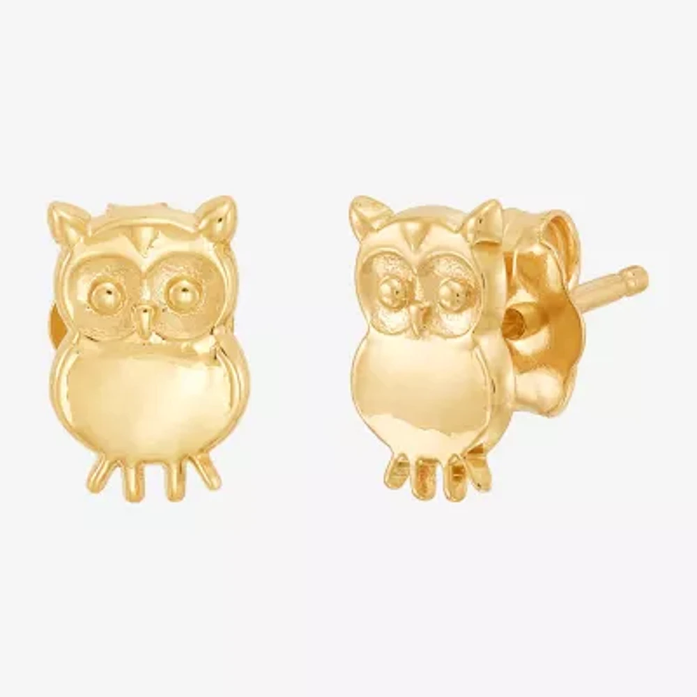 10K Gold 7.4mm Stud Earrings