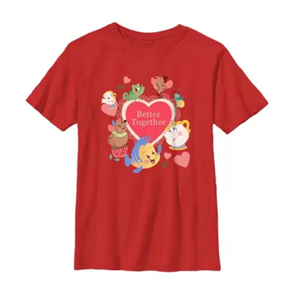Disney Collection Little & Big Boys Crew Neck Short Sleeve Graphic T-Shirt