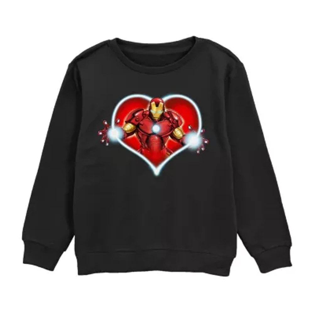 Disney Collection Little & Big Boys Crew Neck Short Sleeve Iron Man Graphic T-Shirt