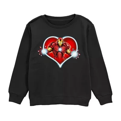 Disney Collection Little & Big Boys Crew Neck Short Sleeve Iron Man Graphic T-Shirt