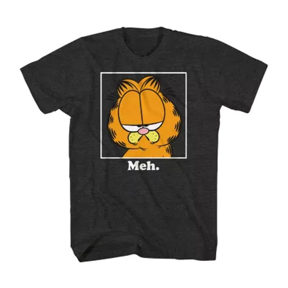 Big and Tall Mens Crew Neck Short Sleeve Regular Fit Garfield Graphic T-Shirt