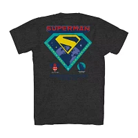 Big and Tall Mens Crew Neck Short Sleeve Regular Fit Superman Graphic T-Shirt