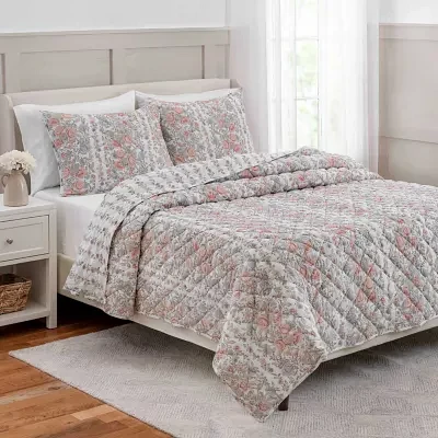 Martha Stewart Lula Floral Reversible Quilt