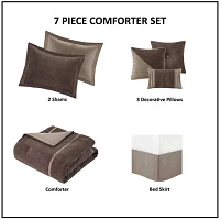 Madison Park Houston Micro Corduroy 7-pc. Lightweight Comforter Set