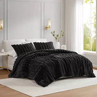 Madison Park Dahlia Faux Fur 3-pc. Midweight Comforter Set