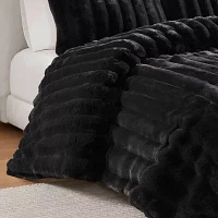 Madison Park Dahlia Faux Fur 3-pc. Midweight Comforter Set