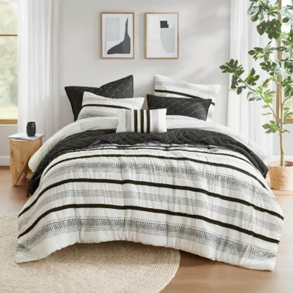 Madison Park Bianca Stripe 7-pc. Midweight Comforter Set