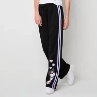 Kuromi Wide Leg Sweatpant Womens Mid Rise Straight Sweatpant-Juniors