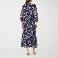 Sam And Jess Womens Long Sleeve Floral Maxi Dress