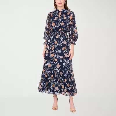 Sam And Jess Womens Long Sleeve Floral Maxi Dress