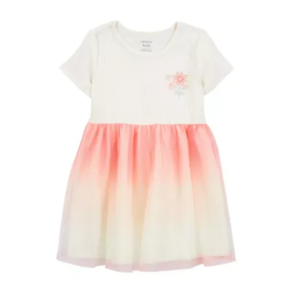 Carter's Toddler Girls Short Sleeve Fitted Tutu Dress