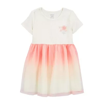 Carter's Toddler Girls Short Sleeve Fitted Tutu Dress