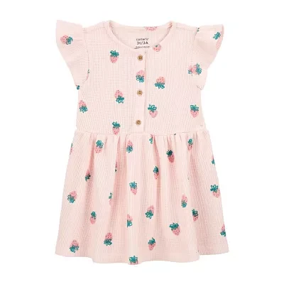 Carter's Toddler Girls Short Sleeve Flutter A-Line Dress